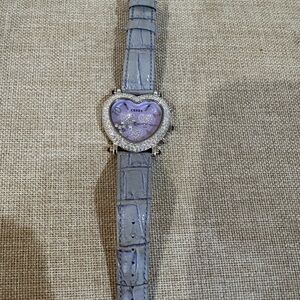 Ceres Women's Heart-Shaped Purple Watch